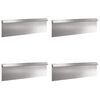 vidaXL Etanaaita 4 kpl 100 x 3,5 x 25 cm Ruostumaton ter&auml;s Hopea