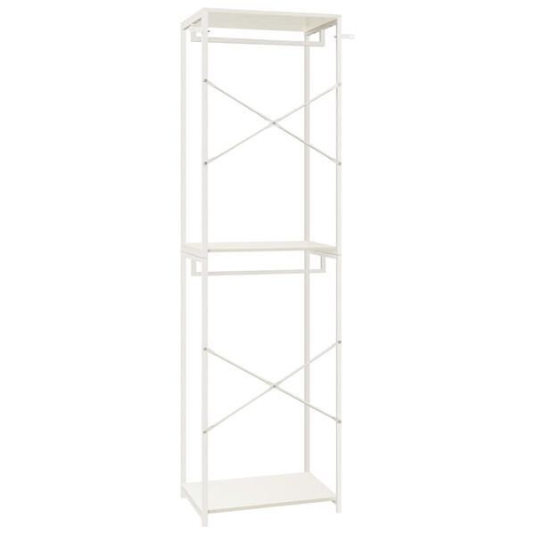 vidaXL Vaatekaappi valkoinen 60x40x213 cm metalli ja lastulevy