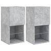 vidaXL TV-kaapit LED-valoilla 2 kpl betoninharmaa 30,5x30x60 cm