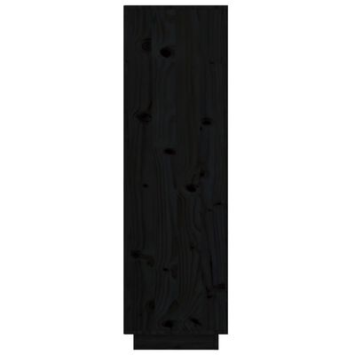 vidaXL Kaappi musta 38x35x117 cm täysi mänty