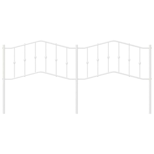 vidaXL Metallinen vaihtop&auml;&auml;ty valkoinen 193 cm