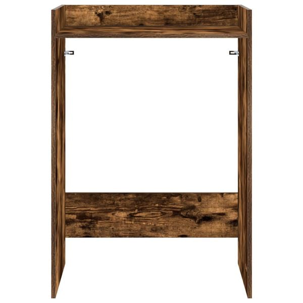 vidaXL Pyykinpesukonekaappi Savup&auml;hkin&auml; 67,5 x 48 x 97 cm Tekninen puu