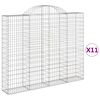 vidaXL Kaarevat kivikorit 11 kpl 200x30x160/180 cm galvanoitu rauta