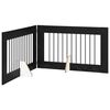 vidaXL K&auml;yt&auml;nn&ouml;llinen koiraportti jalustoilla 2 pcs Musta tammi