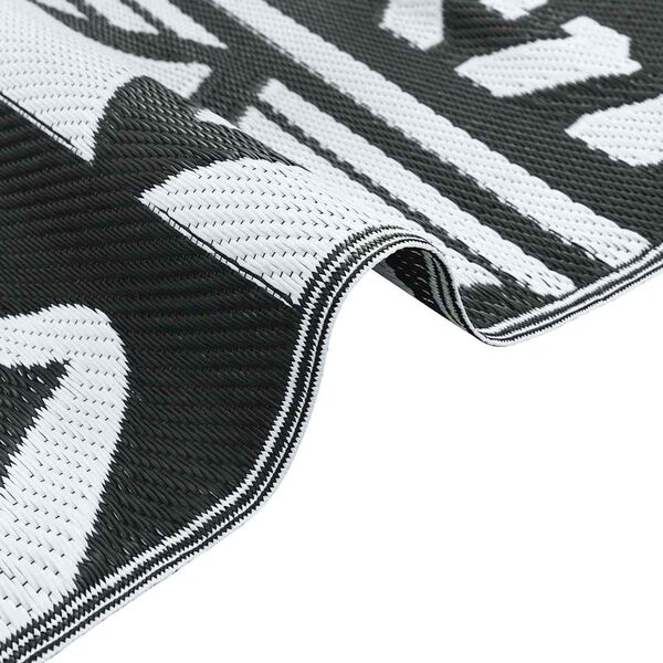 vidaXL Ulkomatto ARAKIL musta 120x180 cm PP