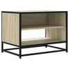 vidaXL TV-taso Sonoma-tammi 61x40x46 cm tekninen puu ja metalli