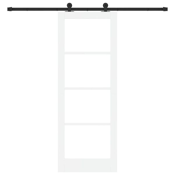 vidaXL Liukuovi ORKDAL Valkoinen 78 x 211 cm T&auml;ysi m&auml;nty ja lasi