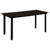 vidaXL Puutarhan ruokap&ouml;yt&auml; musta 150x80x74 cm ter&auml;s ja lasi