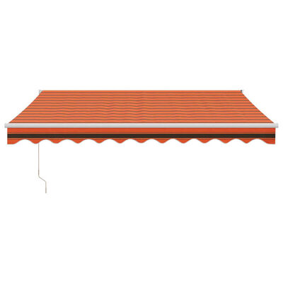 vidaXL Sisäänkelattava markiisi oranssiruskea 3x2,5 m kangas/alumiini