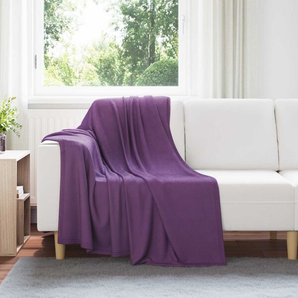 vidaXL Heittop&auml;&auml;llys 24 pcs Violetti 170 x 130 cm Fleese