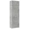 vidaXL S&auml;ilytyskaappi betoninharmaa 70x42,5x225 cm tekninen puu