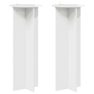 vidaXL Kasviteline 2 kpl Korkeakiiltoinen valkoinen &Oslash;40 x 100 cm