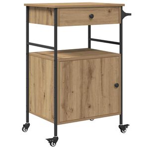 vidaXL Keitti&ouml;vaunu Artisan tammi 56 x 43 x 89,5 cm Tekninen puu