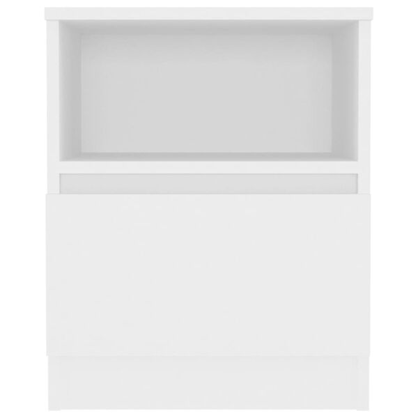 vidaXL Yöpöydät 2 kpl valkoinen 40x40x50 cm tekninen puu