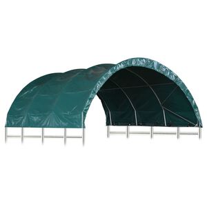 vidaXL Karjateltta PVC 3,7x3,7 m vihre&auml;