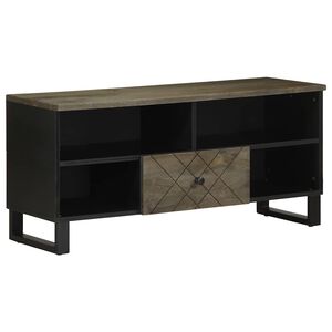vidaXL TV-taso musta 100x33x46 cm t&auml;ysi mangopuu