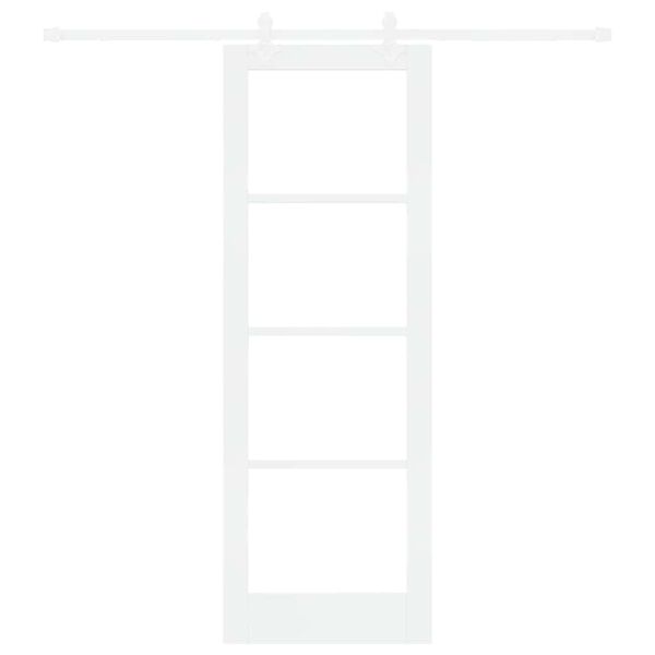 vidaXL Liukuovi Valkoinen 73,5 x 211 cm T&auml;ysi m&auml;nty ja lasi