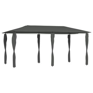 vidaXL Huvimaja tolppasuojilla 2,98x5,3x2,59 m antrasiitti 160 g/m&sup2;