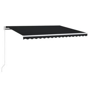 vidaXL Manuaalisesti sis&auml;&auml;nkelattava markiisi 450x350 cm antrasiitti