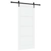 vidaXL Liukuovi ORKDAL 86 x 198,5 cm Tekninen puu Valkoinen ja musta