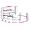 vidaXL Sänky kirjahyllyllä ei patjaa vahanrusk. 135x190 cm täysi mänty