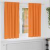 vidaXL Piment&auml;v&auml; verho renkailla 2 pcs Oranssi 175 x 140 cm Polyesteri