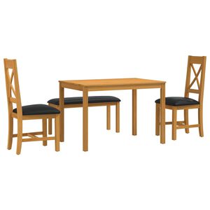 vidaXL Ruokailuryhm&auml; 4 kpl Musta M&auml;ntypuu