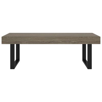 vidaXL Sohvapöytä harmaa ja musta 120x60x40 cm MDF ja rauta
