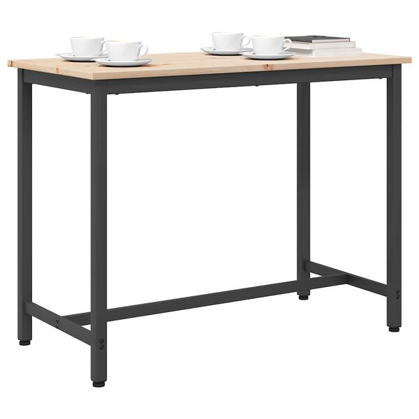 vidaXL P&ouml;yt&auml; Luonnollinen 100 x 50 x 77 cm Kehitetty puu ja ter&auml;s