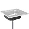 vidaXL Tiskiallas viem&auml;risarjalla hopea 600x600x155 mm ruostum. ter&auml;s