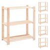 vidaXL 3-kerroksiset varastohyllyt 5 kpl 80x38x90 cm t&auml;ysi m&auml;nty 150kg