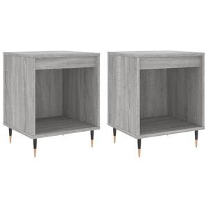 vidaXL Y&ouml;p&ouml;yd&auml;t 2 kpl harmaa Sonoma 40x35x50 cm tekninen puu