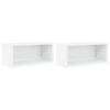 vidaXL CD-s&auml;ilytyshylly 2 kpl valkoinen 40 x 17 x 17 cm Tekninen puu