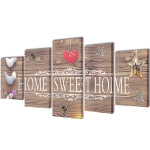 Taulusarja Home Sweet Home 100 x 50 cm