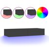 vidaXL TV-taso LED-valoilla harmaa 90x35x15,5 cm