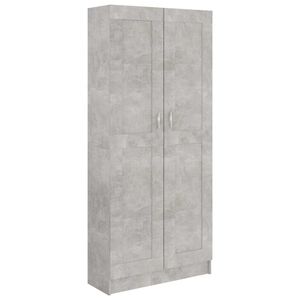 vidaXL Kirjahylly betoninharmaa 82,5x30,5x185,5 cm tekninen puu