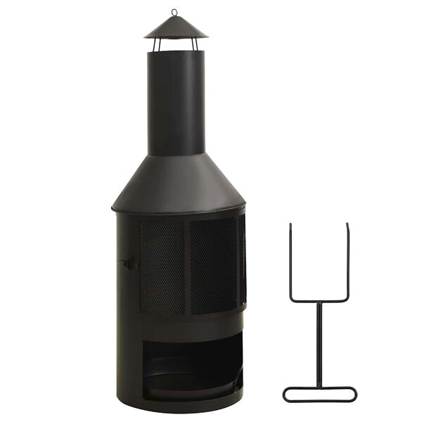 vidaXL Puutarhauuni ritil&auml;ll&auml; ja hiilihangolla 47x47x135,7 cm ter&auml;s