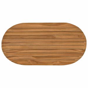 vidaXL P&ouml;yt&auml;levy 80 x 40 x 3,5 cm Ovaali Tiikkipuu Luonnollinen