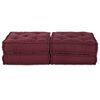 vidaXL Modulaarinen sohva 2 pcs Burgundy 140 x 70 x 36 cm kangas