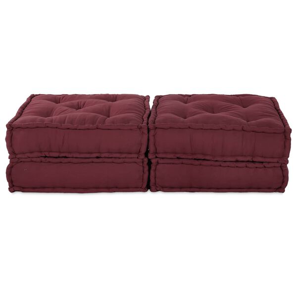 vidaXL Modulaarinen sohva 2 pcs Burgundy 140 x 70 x 36 cm kangas