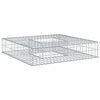 vidaXL Gabion Kohotettu Peti 100 x 100 x 20 cm Galvanoitu ter&auml;s Hopea