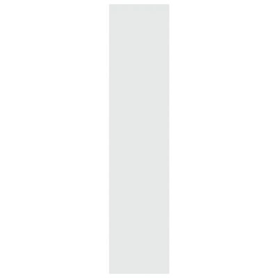 vidaXL Kirjahylly/tilanjakaja korkeakiilto valkoinen 100x30x135 cm
