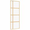vidaXL Liukuovi kulta 76x205 cm kirkas ESG-lasi ja alumiini