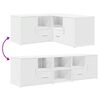 vidaXL Kulmakaappi valkoinen 160x40x45 cm lastulevy