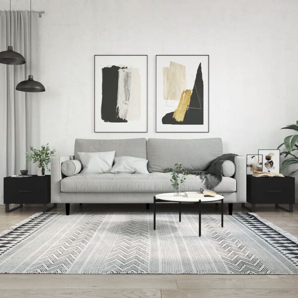 vidaXL Sohvap&ouml;yd&auml;t 2 kpl musta 50x50x40 cm tekninen puu