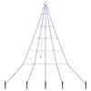 vidaXL LED-joulukuusi maapistokkeilla Sininen 182 cm Metalli