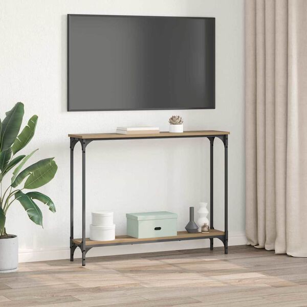 vidaXL Konsolip&ouml;yt&auml; Artisan tammi 100 x 22,5 x 75 cm Tekninen puu