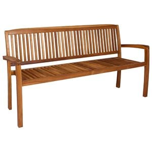 vidaXL 3-istuttava pinottava puutarhapenkki 159 cm t&auml;ysi tiikki