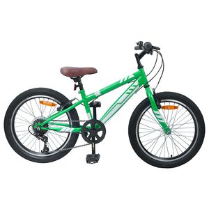 vidaXL Maastopy&ouml;r&auml; 24 Tuumaa 6-Speed 8-12 vuotta Vihre&auml;