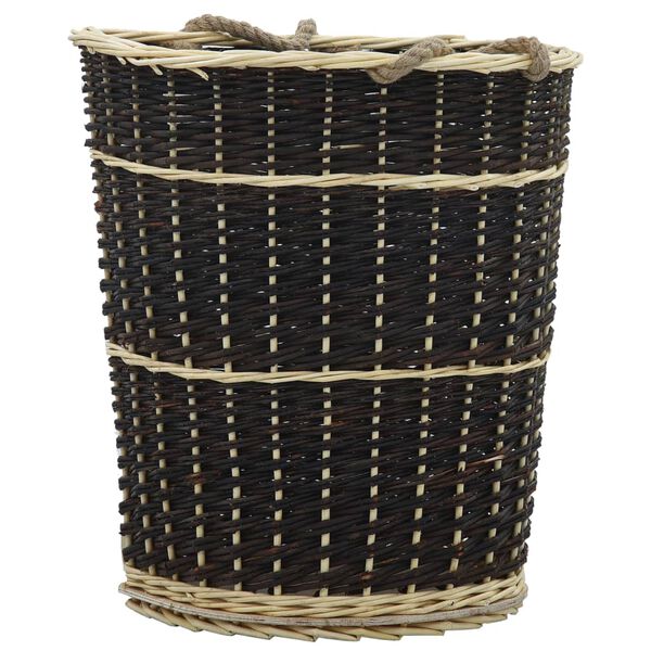 vidaXL Polttopuun kantoreppu hihnoilla 50x44x58 cm luonnollinen paju